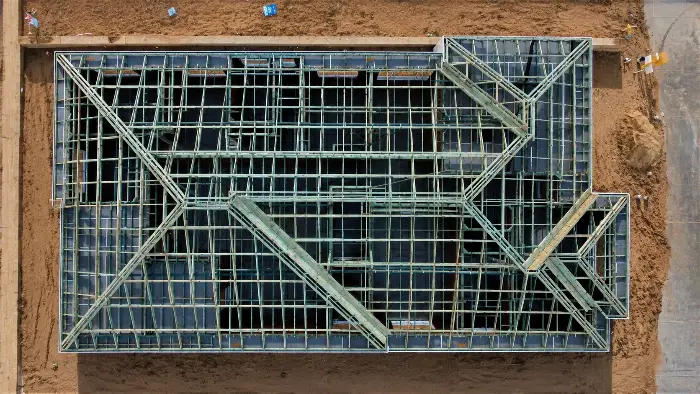 Aerial Impression - Construction of House and Roof View