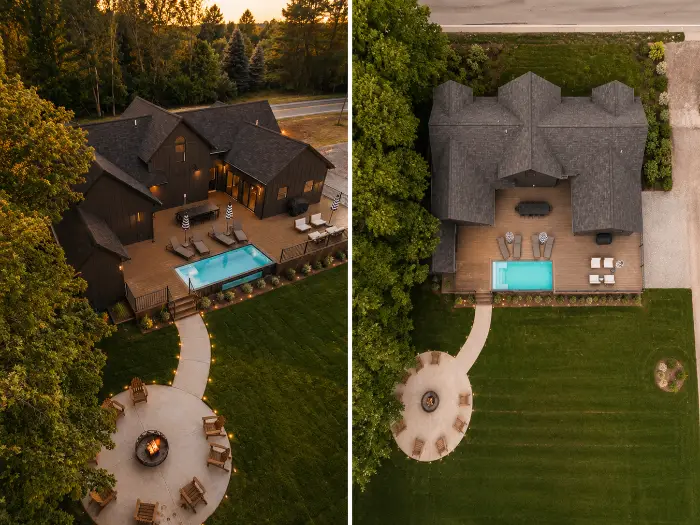 Aerial Impression - Real Estate Showcase Side and Top View